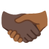 🫱🏿‍🫲🏾 handshake: dark skin tone, medium-dark skin tone display on Google